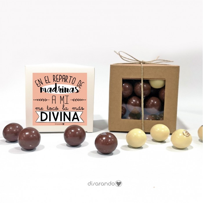 Caja Bombones Chocolate "Madrina"
