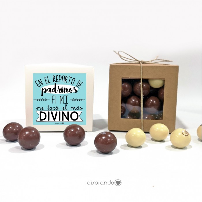 Caja Bombones Chocolate "Padrino"