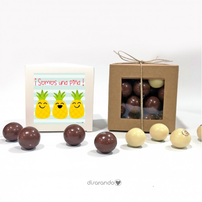 Caja Bombones Chocolate "Piña"