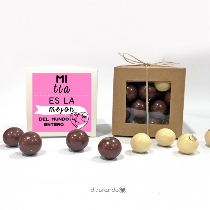 Caja Bombones Chocolate "Tía"