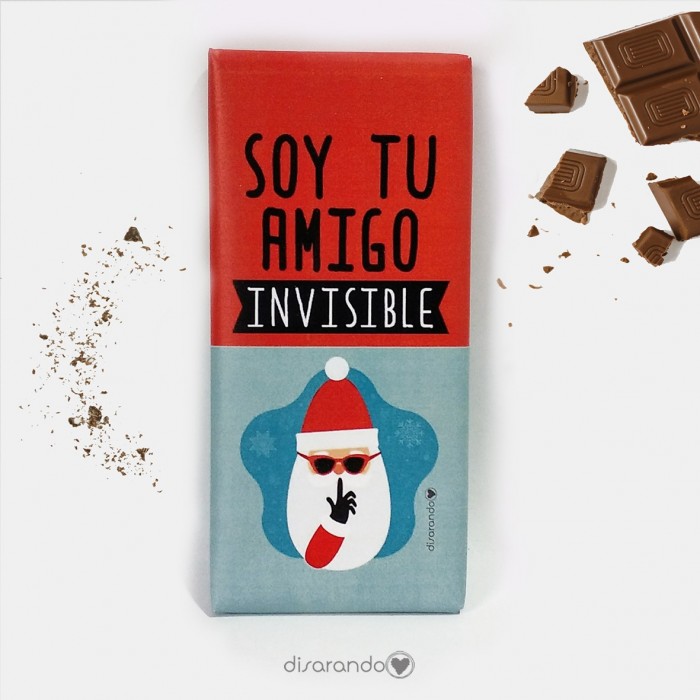 Tableta Chocolate "Soy tu amigo invisible"