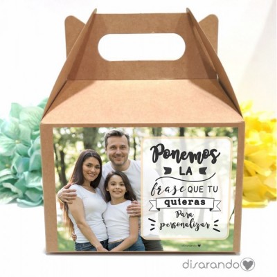 Caja personalizable Con foto  (Rectangular o Picnic)