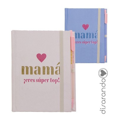 Libreta con boli Madre "Mamá eres super top"