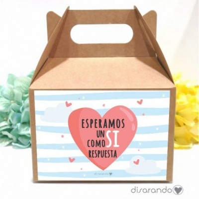 Caja personalizable 16 Corazón (Rectangular o Picnic)