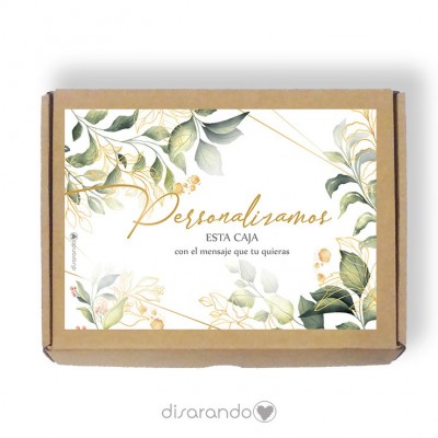 Caja Personalizable 01 Gold & Green  (Rectangular o Picnic)