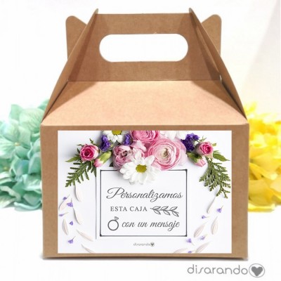 Caja Personalizable 08 Flower (Rectangular o Picnic)