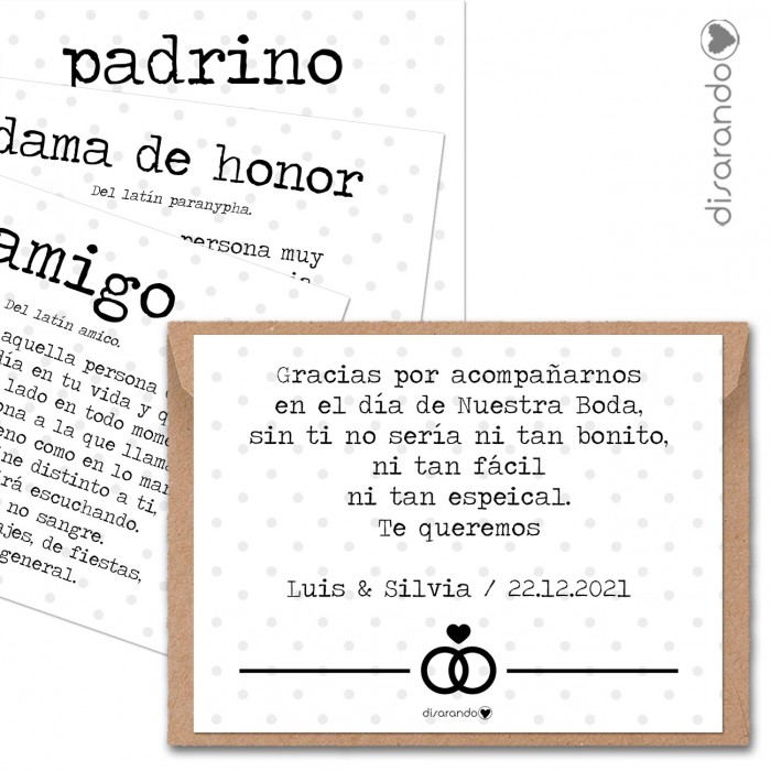 Tarjeta Definiciones Personalizable