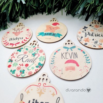 Bola Navidad Madera (Varios modelos)