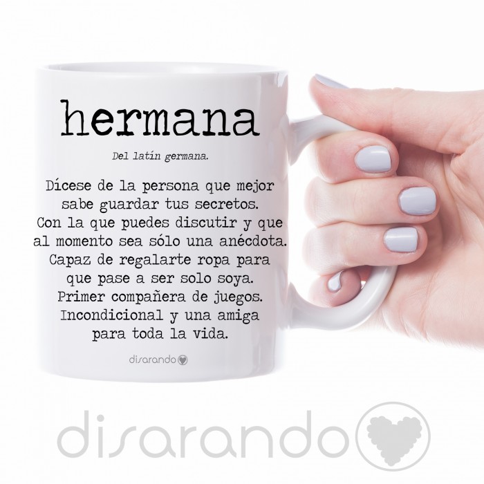 Taza definición personalizable "Hermana"