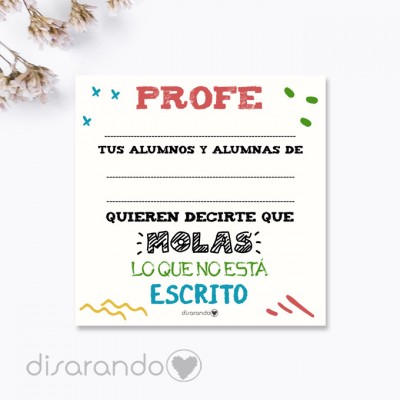 Kit "Profe molas lo que no está escrito"