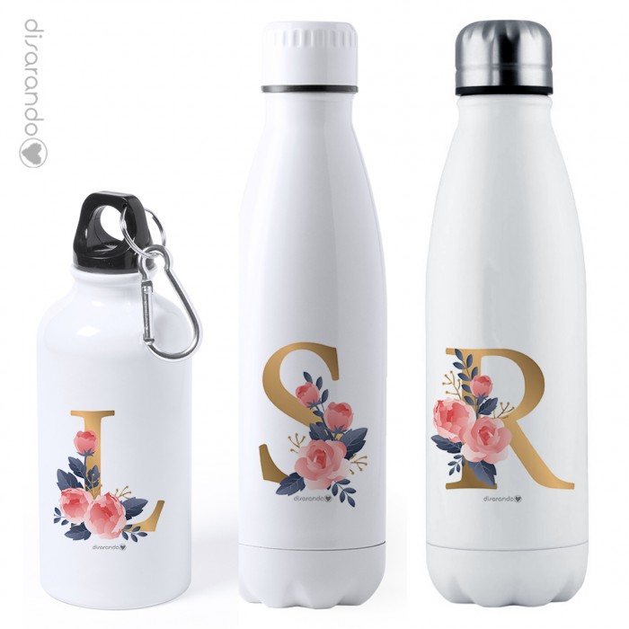 Bidón Acero Personalizable "Flores" (tres tamaños)