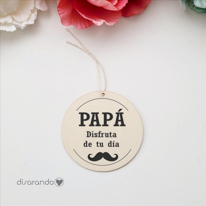 Etiqueta Madera Personalizable (Moustache)
