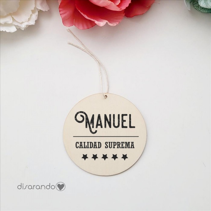 Etiqueta Madera Personalizable (Estrellas)