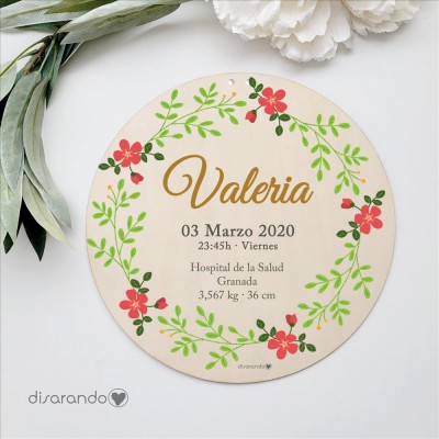 Placa Madera Nacimiento (varios modelos)