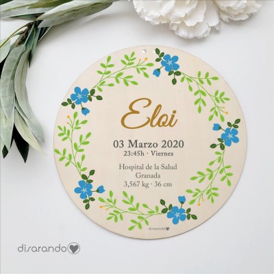 Placa Madera Nacimiento (varios modelos)