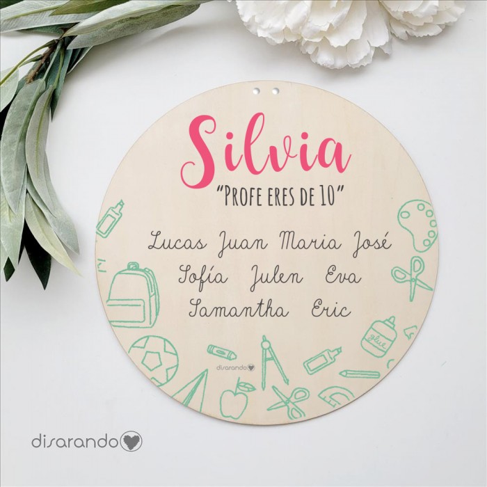 Placa Madera Profes