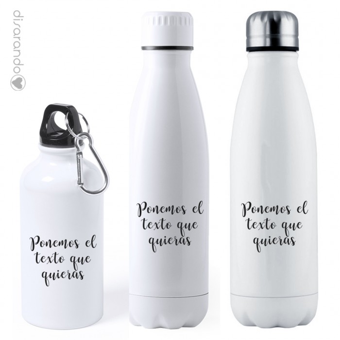 Bidón Acero Personalizable "Texto" (tres tamaños)