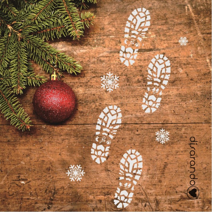 Plantilla Huella Navidad (1 ud)