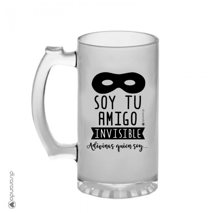 Jarra Cerveza Mensaje Personalizado Amigo Invisible