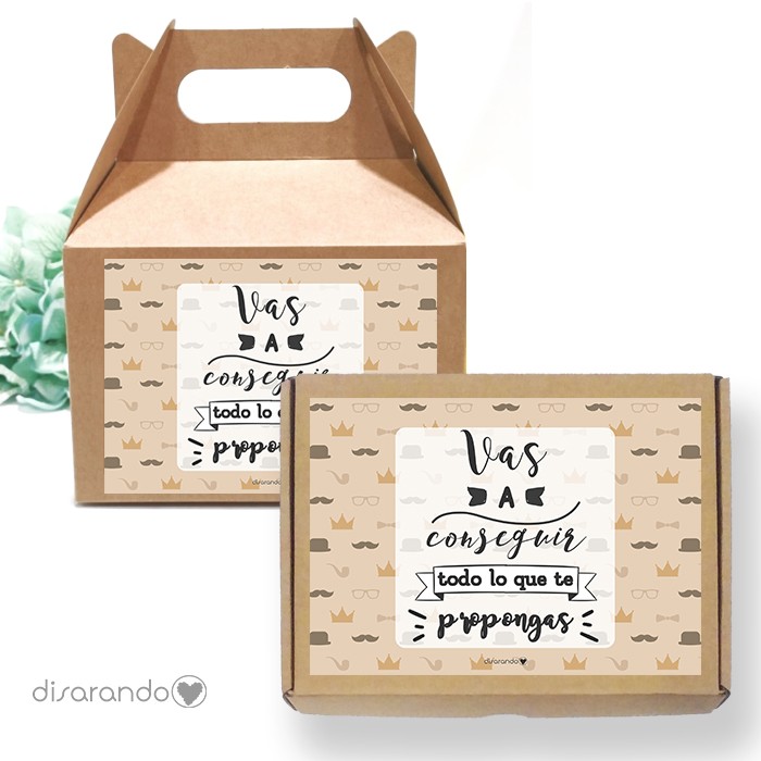 Caja personalizable Moustache (3 tamaños)