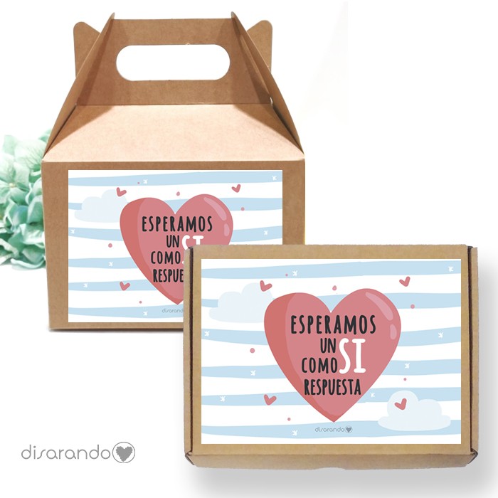 Caja personalizable 16 Corazón (Rectangular o Picnic)