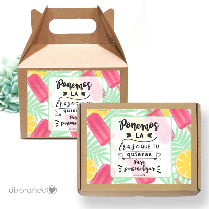 Caja personalizable Helados (3 tamaños)