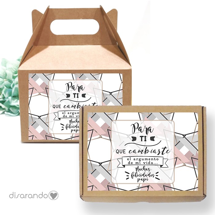 Caja personalizable Unicornios (3 tamaños)