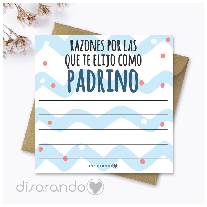 Tarjeta Razones Madrina