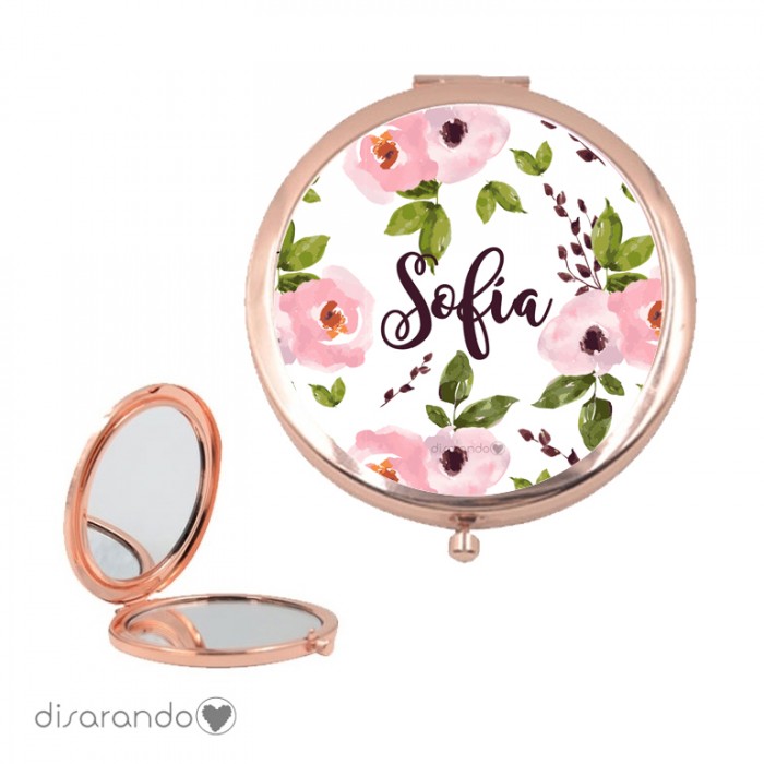 Espejo personalizable Testigo Flores