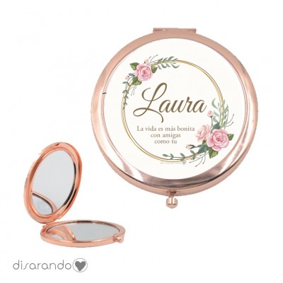 Espejo personalizable Testigo Flores