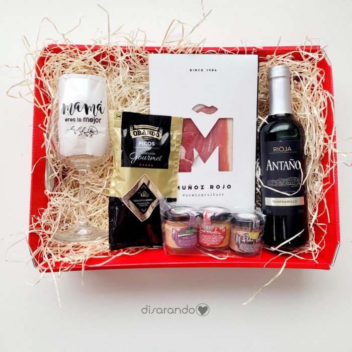 Cesta Gourmet "Como el buen vino Papá mejoras con los años"