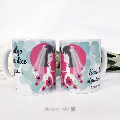 Tazas personalizable "Sois los siguientes" (novios)