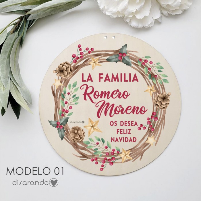 Placa Madera Navidad (varios modelos)