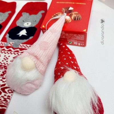 Cesta Navidad Gnomo Rosa