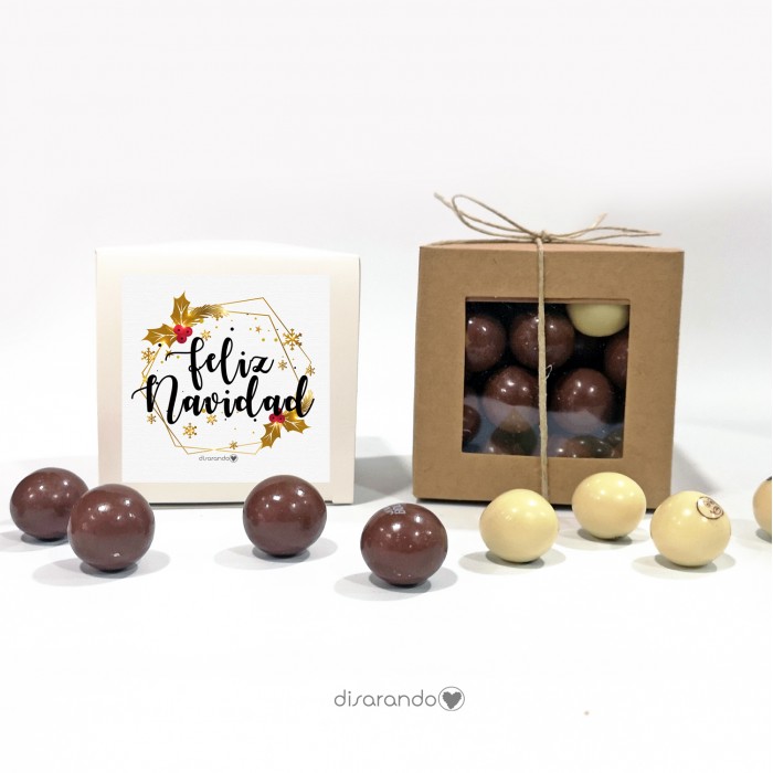 Caja Bombones Chocolate "Feliz Navidad"