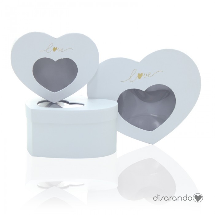 Caja Corazón (1 unidad, blanco o rojo)
