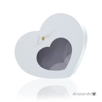 Caja Corazón (1 unidad, blanco o rojo)