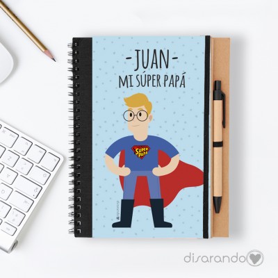 Libreta Super papá (personalizable)