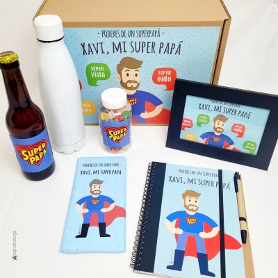Caja Regalo "Súper Papá" (personalizable)
