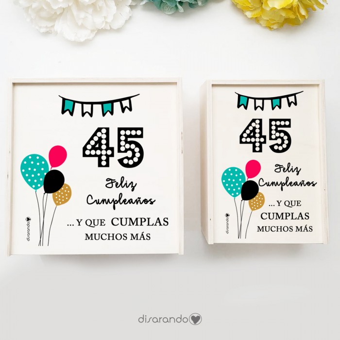 Caja Madera 18 Cumpleaños