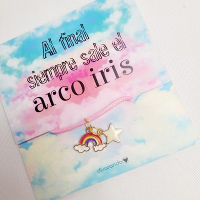 Pulsera "Al final siempre sale el arcoiris"