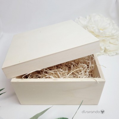 Caja Madera Cuadrada Vacía (varios diseños)