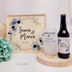 Caja Madera Cerveza Jarra Personalizable (varios diseños)