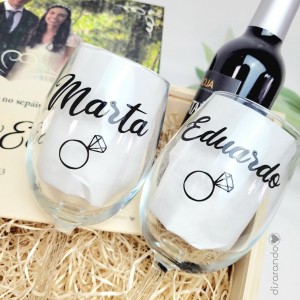 Caja Madera Personalizable Doble (varios diseños)