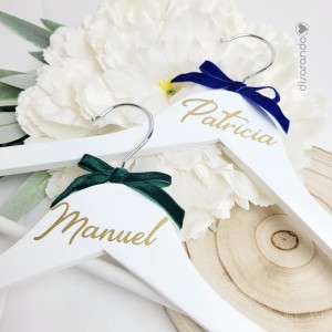 Percha Personalizable Adulto Blanca