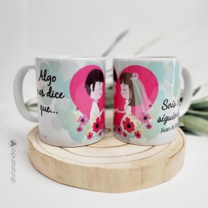 Tazas personalizable "Sois los siguientes" (novios)