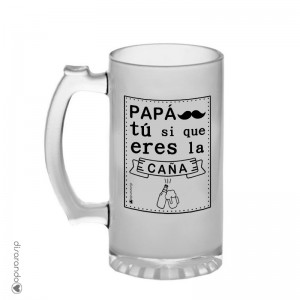 Jarra Cerveza Mensaje Padre Personalizable
