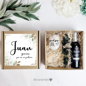 Kit vino Padrino (varios diseños, también madera)