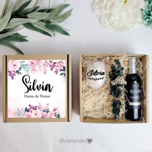 Kit vino Dama de Honor (varios diseños, también madera)