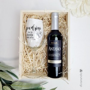 Kit vino Padrino (varios diseños, también madera)